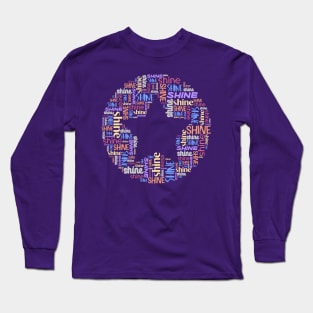 Word collage: SHINE + star (multiple colors) Long Sleeve T-Shirt